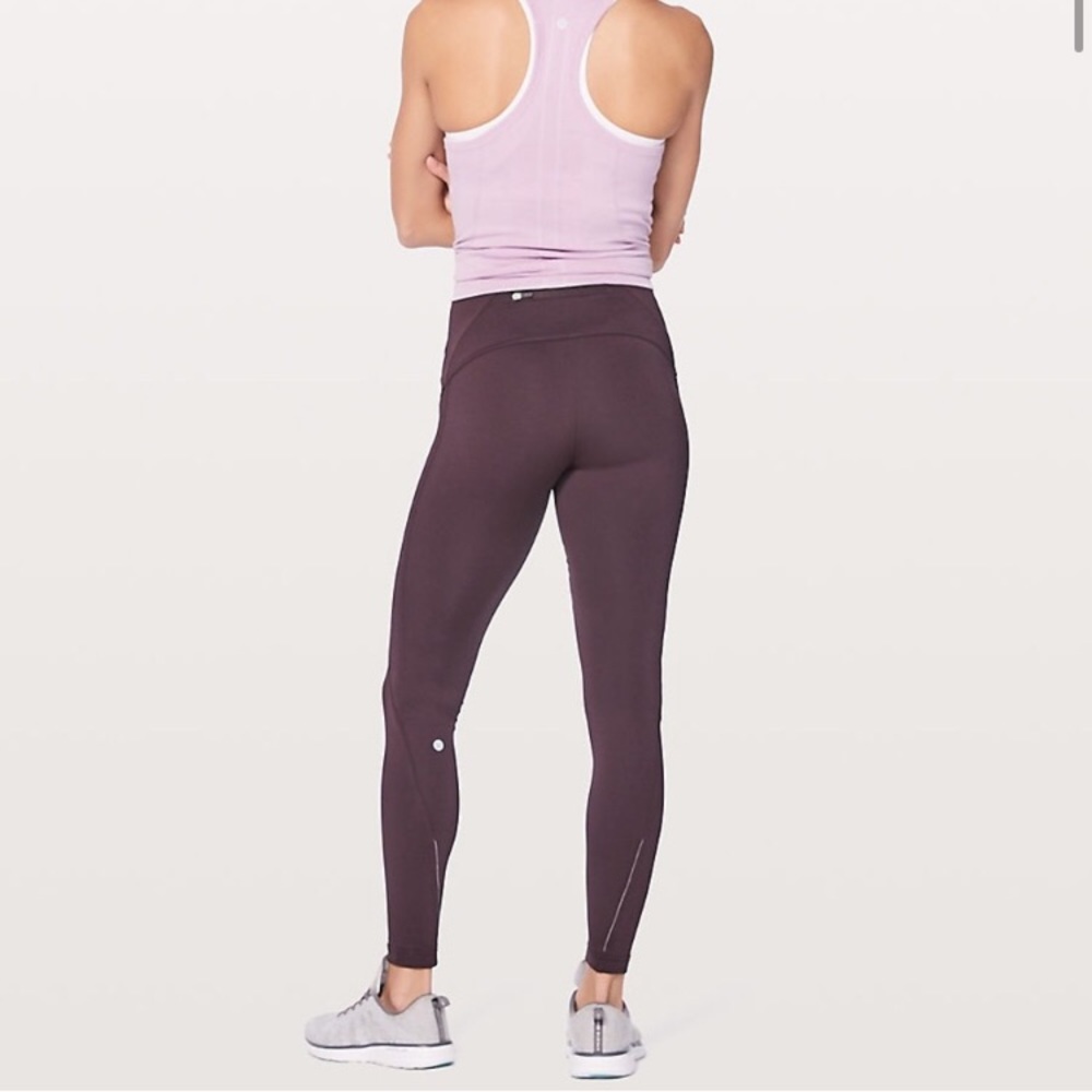 Lululemon Fast as Fleece 28” size 6 in burgundy